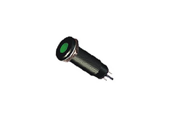 Indicator W/Led-8mm-220VAC-Pure Green