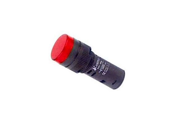 Indicator Lamp W/LED-16mm-220VAC-Red