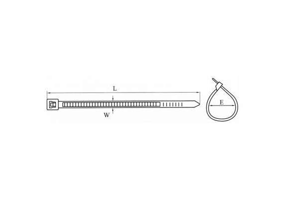 NYLON CABLE TIE 90x500mm BLACK