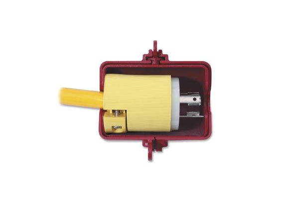 ROTATING ELECTRICAL PLUG LOCKOUT