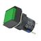 Indicator W/LED-16mm-220VAC-Green square